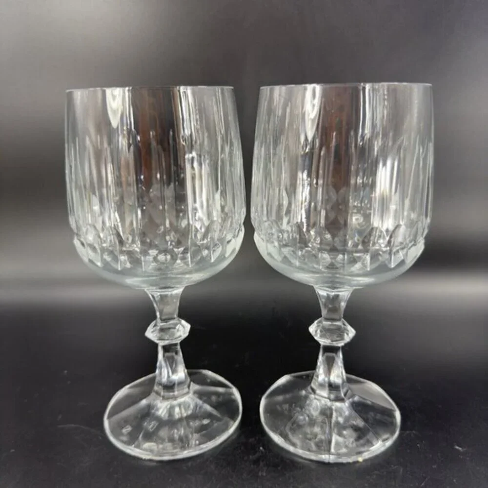 Echt‎ Bleikristall Schott Zwiesel Clear Crystal Germany Water Goblets Cups Set 2